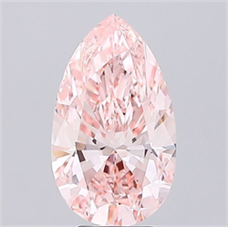 Picture of Lab Grown Diamond 5.78 Carats, Pear with  Cut, Fancy Vivid Pink Color, VVS2 Clarity and Certified by IGI
