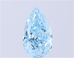 Picture of Lab Grown Diamond 2.04 Carats, Pear with  Cut, Fancy Vivid Blue Color, VS1 Clarity and Certified by IGI