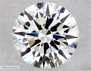 Foto Diamante Natural 0.50 quilates, Redondo , Color G, claridad VVS2 y certificado GIA de