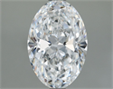 Natural Diamond 2.00 Carats, Oval with  Cut, E Color, VS2 Clarity and Certified by GIA
