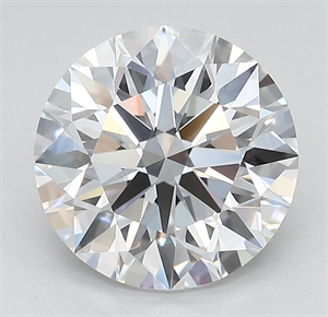 Picture of Lab Grown Diamond 3.03 Carats, Round with Ideal Cut, D Color, IF Clarity and Certified by IGI
