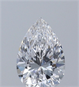 Natural Diamond 0.40 Carats, Pear with  Cut, D Color, VVS2 Clarity and Certified by GIA
