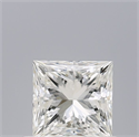 Natural Diamond 0.61 Carats, Princess with  Cut, H Color, IF Clarity and Certified by GIA
