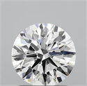 Lab Grown Diamond 1.24 Carats, Round with Ideal Cut, D Color, VVS2 Clarity and Certified by IGI