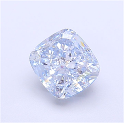 Picture of Lab Grown Diamond 1.50 Carats, CUSHION MODIFIED with  Cut, Fancy Intense Blue Color, VVS2 Clarity and Certified by IGI