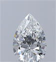 Natural Diamond 0.50 Carats, Pear with  Cut, E Color, VS2 Clarity and Certified by GIA