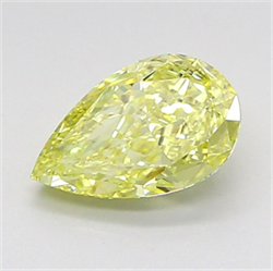 Picture of Lab Grown Diamond 1.29 Carats, Pear with  Cut, Fancy Yellow Color, VS1 Clarity and Certified by IGI