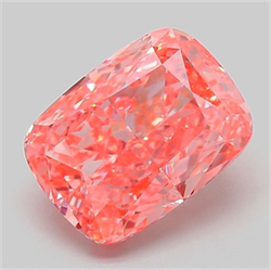 Picture of Lab Grown Diamond 3.30 Carats, CUSHION MODIFIED with  Cut, Fancy Vivid Pink Color, VS1 Clarity and Certified by IGI