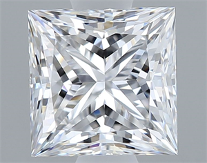Foto Diamante Natural 0.61 quilates, Princesa , Color D, claridad VS2 y certificado GIA de