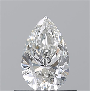 Picture of Natural Diamond 0.53 Carats, Pear with  Cut, G Color, VVS2 Clarity and Certified by GIA