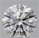 Lab Grown Diamond 2.07 Carats, Round with Ideal Cut, D Color, VVS1 Clarity and Certified by IGI
