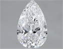 Natural Diamond 0.53 Carats, Pear with  Cut, D Color, VS2 Clarity and Certified by GIA