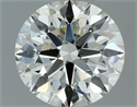Natural Diamond 0.90 Carats, Round with Excellent Cut, K Color, SI1 Clarity and Certified by IGI