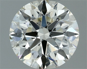 Picture of Natural Diamond 0.90 Carats, Round with Excellent Cut, K Color, SI1 Clarity and Certified by IGI