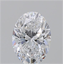 Natural Diamond 1.30 Carats, Oval with  Cut, D Color, SI1 Clarity and Certified by GIA