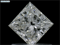 Natural Diamond 0.67 Carats, Princess with  Cut, F Color, VS2 Clarity and Certified by GIA