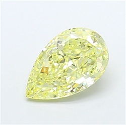 Picture of Lab Grown Diamond 1.45 Carats, Pear with  Cut, Fancy Yellow Color, VS1 Clarity and Certified by IGI