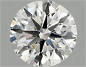 Lab Grown Diamond 1.54 Carats, Round with Excellent Cut, F Color, VS2 Clarity and Certified by IGI