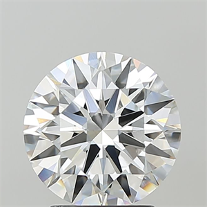 Picture of Lab Grown Diamond 2.54 Carats, Round with Ideal Cut, E Color, VVS2 Clarity and Certified by IGI