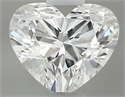 Natural Diamond 0.40 Carats, Heart with  Cut, H Color, IF Clarity and Certified by GIA