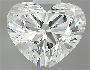 Picture of Natural Diamond 0.40 Carats, Heart with  Cut, H Color, IF Clarity and Certified by GIA