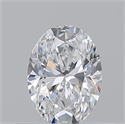 Natural Diamond 0.50 Carats, Oval with  Cut, D Color, VVS2 Clarity and Certified by GIA
