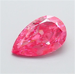 Picture of Lab Grown Diamond 1.27 Carats, Pear with  Cut, Fancy Vivid Pink Color, VS1 Clarity and Certified by IGI