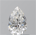 Diamante Natural 0.70 quilates, De pera , Color F, claridad VS2 y certificado GIA