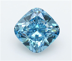 Picture of Lab Grown Diamond 2.73 Carats, CUSHION MODIFIED with  Cut, Fancy Vivid Blue Color, VVS2 Clarity and Certified by IGI