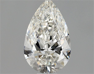 Picture of Natural Diamond 0.52 Carats, Pear with  Cut, H Color, IF Clarity and Certified by GIA