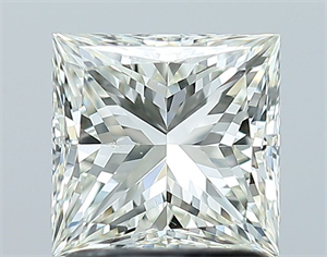 Picture of Natural Diamond 1.50 Carats, Princess with  Cut, J Color, VS2 Clarity and Certified by GIA
