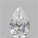 Natural Diamond 0.50 Carats, Pear with  Cut, E Color, VS1 Clarity and Certified by GIA