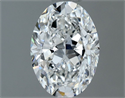 Natural Diamond 0.81 Carats, Oval with  Cut, F Color, VVS2 Clarity and Certified by GIA