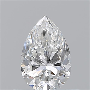 Picture of Natural Diamond 0.51 Carats, Pear with  Cut, F Color, VVS1 Clarity and Certified by GIA