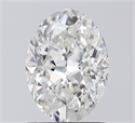 Natural Diamond 1.01 Carats, Oval with  Cut, H Color, SI1 Clarity and Certified by GIA