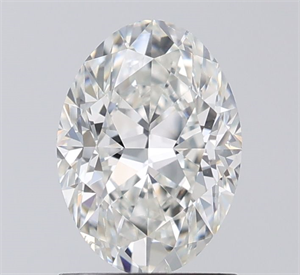 Picture of Natural Diamond 1.01 Carats, Oval with  Cut, H Color, SI1 Clarity and Certified by GIA