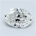 Natural Diamond 1.30 Carats, Oval with  Cut, G Color, VS2 Clarity and Certified by GIA