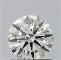 Natural Diamond 0.87 Carats, Round with Excellent Cut, H Color, VVS2 Clarity and Certified by IGI