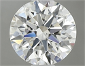 Natural Diamond 0.57 Carats, Round with Excellent Cut, H Color, VS2 Clarity and Certified by GIA