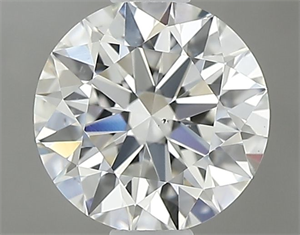 Picture of Natural Diamond 0.57 Carats, Round with Excellent Cut, H Color, VS2 Clarity and Certified by GIA