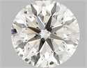 Natural Diamond 1.21 Carats, Round with Very Good Cut, J Color, I1 Clarity and Certified by GIA