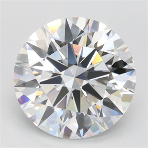 Picture of Lab Grown Diamond 3.12 Carats, Round with Ideal Cut, D Color, VVS1 Clarity and Certified by IGI