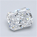 Natural Diamond 1.30 Carats, Radiant with  Cut, D Color, VS1 Clarity and Certified by GIA