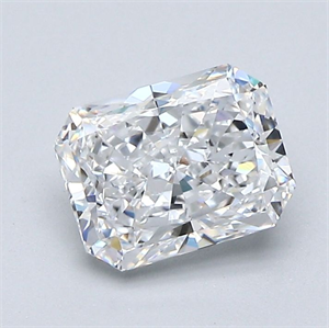 Picture of Natural Diamond 1.30 Carats, Radiant with  Cut, D Color, VS1 Clarity and Certified by GIA