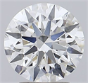 Lab Grown Diamond 2.55 Carats, Round with Excellent Cut, F Color, VS1 Clarity and Certified by GIA