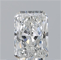 Natural Diamond 0.55 Carats, Radiant with  Cut, G Color, IF Clarity and Certified by GIA