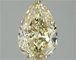 Picture of Lab Grown Diamond 2.10 Carats, Pear with  Cut, Fancy Intense Yellow Color, VVS2 Clarity and Certified by IGI