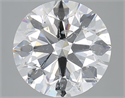 Natural Diamond 5.01 Carats, Round with Excellent Cut, F Color, SI2 Clarity and Certified by GIA