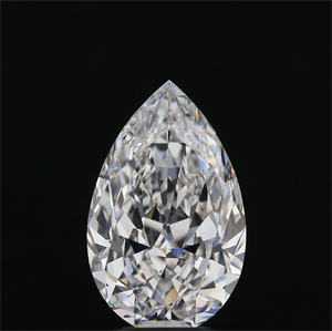 Picture of Natural Diamond 2.98 Carats, Pear with  Cut, F Color, FL Clarity and Certified by GIA