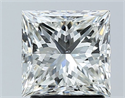 Diamante Natural 2.01 quilates, Princesa , Color H, claridad SI1 y certificado GIA